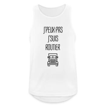 Routier / Chauffeur Poids-lourd / Camion / - Débardeur respirant Homme - blanc - Devant - Nick (188cm)