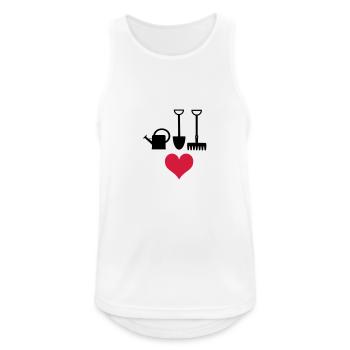 Garten - Männer Tank Top atmungsaktiv - Weiß - Vorne - Nick (188cm)