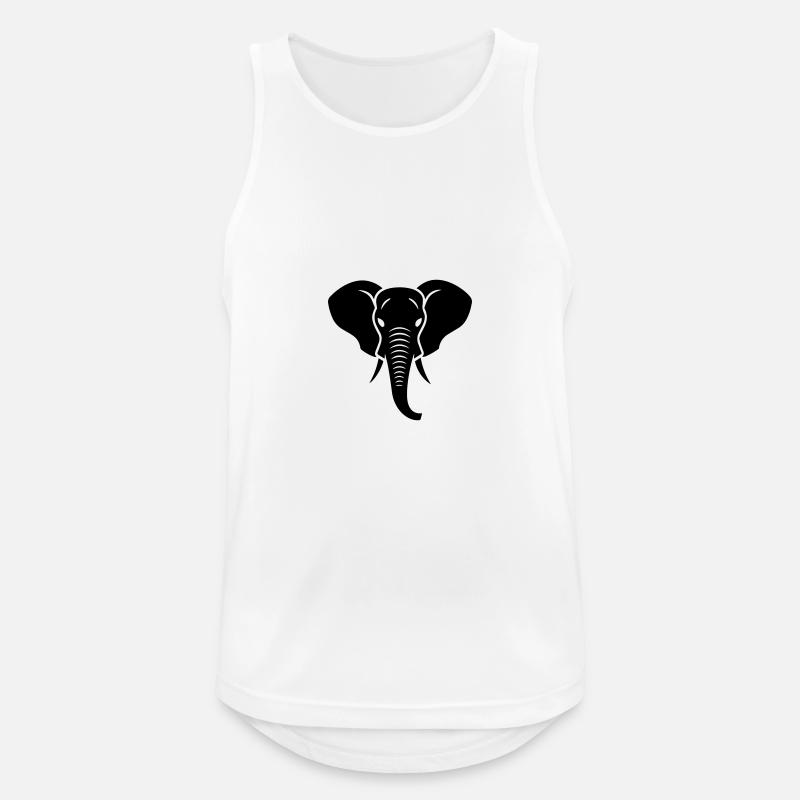 Elefant - Männer Tank Top atmungsaktiv - Weiß