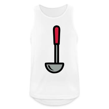 Schöpfkelle Suppe Kochen Restaurant Küchenchef - Männer Tank Top atmungsaktiv - Weiß - Vorne - Nick (188cm)