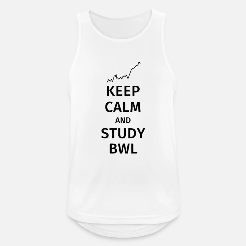keep calm and study bwl - Männer Tank Top atmungsaktiv - Weiß