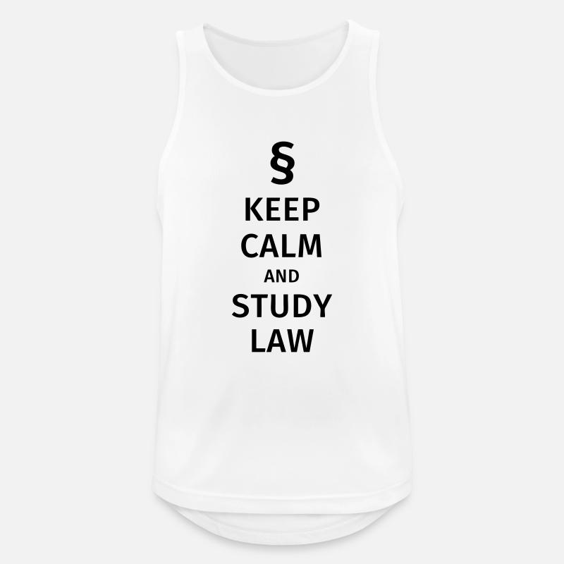 keep calm and study law - Männer Tank Top atmungsaktiv - Weiß