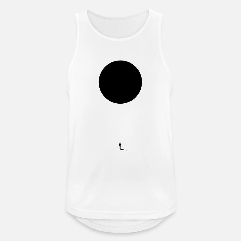 Black Sun - Männer Tank Top atmungsaktiv - Weiß