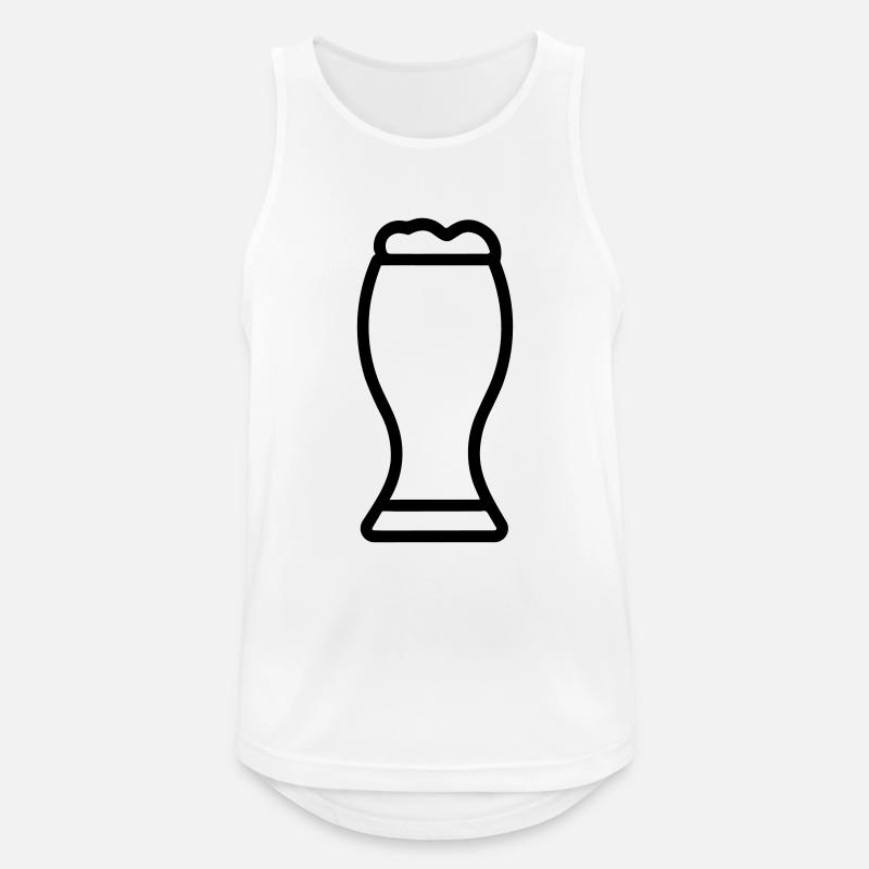 Bier - Männer Tank Top atmungsaktiv - Weiß