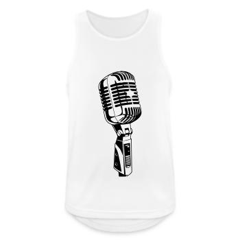 Microphone Icon Musician - Men's Breathable Tank Top - white - Front - Nick (188cm)