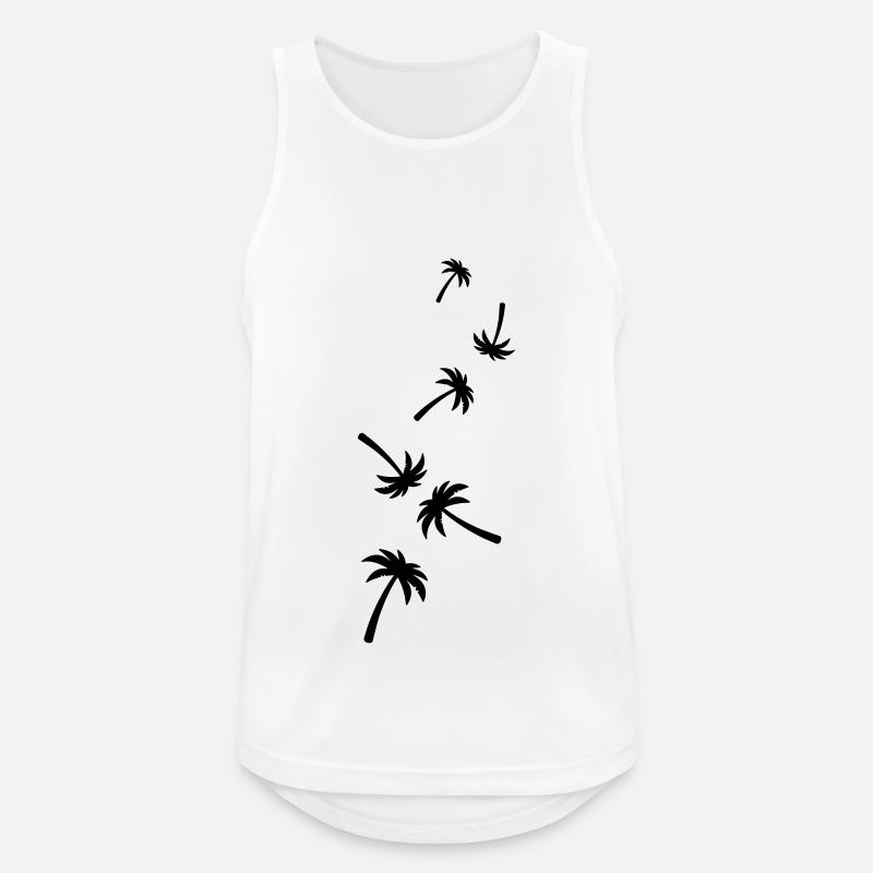 Palm tree symbol - Men's Breathable Tank Top - white
