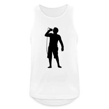 Mann Mikro - Männer Tank Top atmungsaktiv - Weiß - Vorne - Nick (188cm)