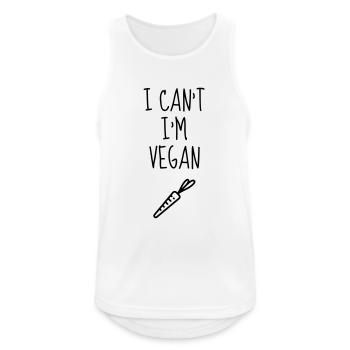 Vegetarier / Vegetarismus / Vegan / Vegetarierin - Männer Tank Top atmungsaktiv - Weiß - Vorne - Nick (188cm)