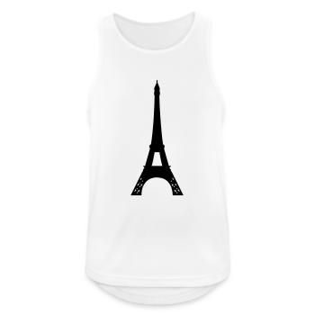 tour eiffel - Débardeur respirant Homme - blanc - Devant - Nick (188cm)