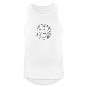 Tortue One Line Fine Art - Débardeur respirant Homme - blanc - Devant - Nick (188cm)