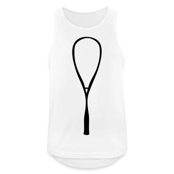 Squash Schlägerschläger 902 - Männer Tank Top atmungsaktiv - Weiß - Vorne - Nick (188cm)