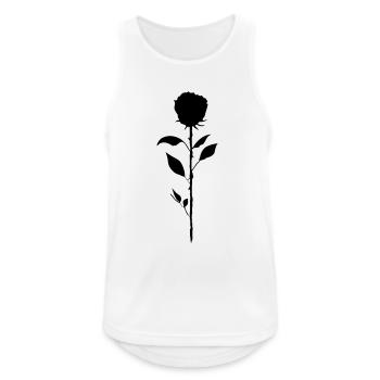 Rose Up Vektor black - Männer Tank Top atmungsaktiv - Weiß - Vorne - Nick (188cm)