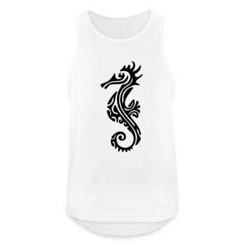 TAHITIAN SEA HORSE (tribal collection) - Men's Breathable Tank Top - white - Front - Nick (188cm)