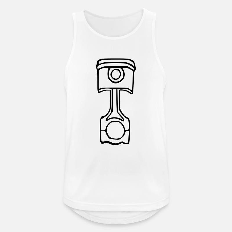 Piston rod gift gift idea - Men's Breathable Tank Top - white