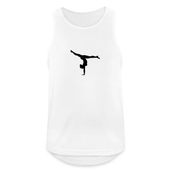 Turnerin, Turnen - Männer Tank Top atmungsaktiv - Weiß - Vorne - Nick (188cm)