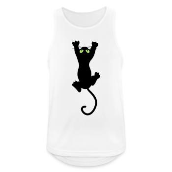 Cat fun - Débardeur respirant Homme - blanc - Devant - Nick (188cm)