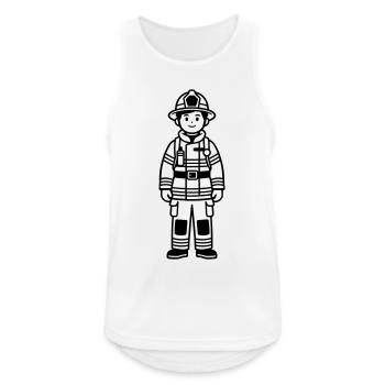 fire brigade - Men's Breathable Tank Top - white - Front - Nick (188cm)