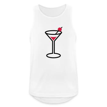 Martini verre à cocktail - Débardeur respirant Homme - blanc - Devant - Nick (188cm)
