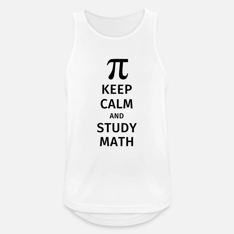keep calm and study math - Männer Tank Top atmungsaktiv - Weiß