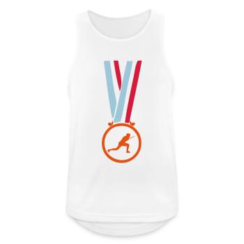 champion medaille sport escrime - Débardeur respirant Homme - blanc - Devant - Nick (188cm)
