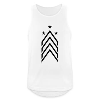 Rang 4 - Männer Tank Top atmungsaktiv - Weiß - Vorne - Nick (188cm)