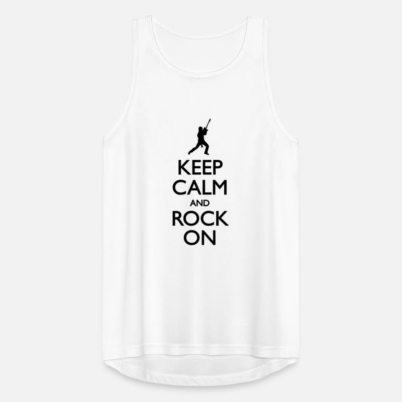 Keep calm and rock on Männer Tank Top atmungsaktiv