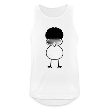 Funky Chick - Men's Breathable Tank Top - white - Front - Nick (188cm)