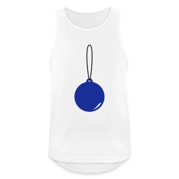 Weihnachtsbaumkugel // Weihnachtskugel // Kugel - Männer Tank Top atmungsaktiv - Weiß - Vorne - Nick (188cm)