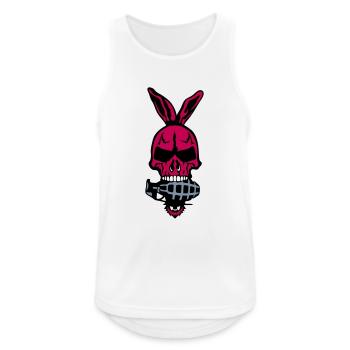 tod kaninchenohr kopf schaedel granate 1 - Männer Tank Top atmungsaktiv - Weiß - Vorne - Nick (188cm)