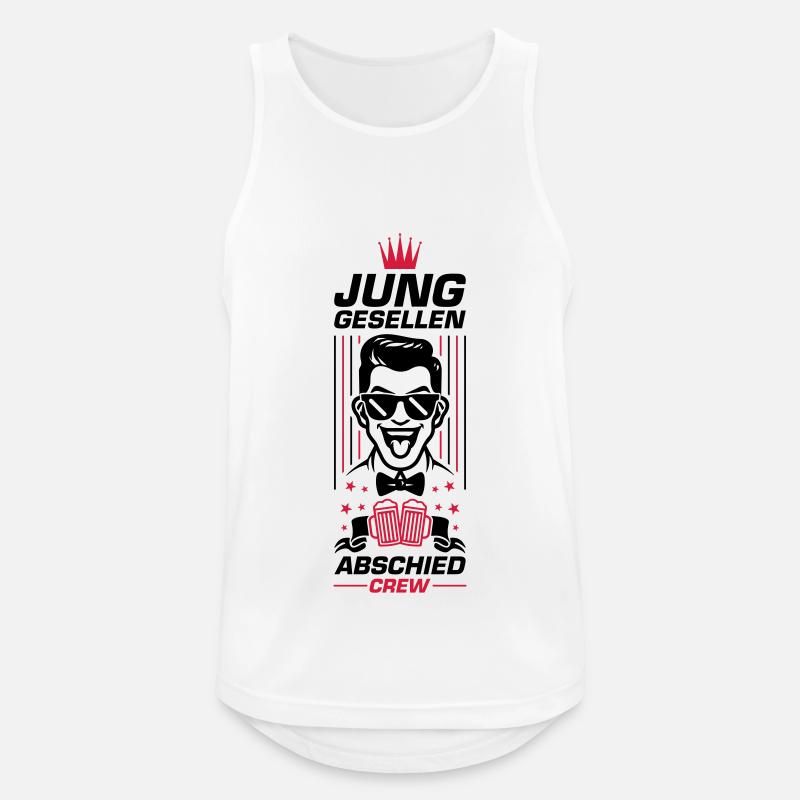Junggesellen Abschied Crew - Männer Tank Top atmungsaktiv - Weiß