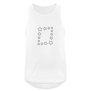 Sterne Rahmen - Männer Tank Top atmungsaktiv - Weiß - Vorne - Nick (188cm)