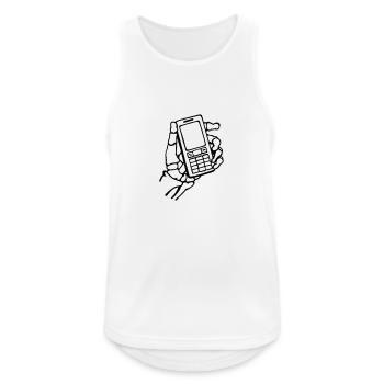 Skeleton hand with mobile phone. No signal. - Men's Breathable Tank Top - white - Front - Nick (188cm)