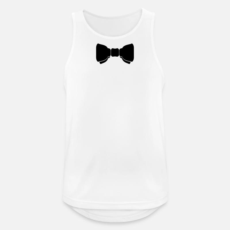 Fliege / bow tie (C, 1c) - Männer Tank Top atmungsaktiv - Weiß