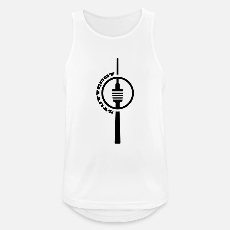 Stuttgart television tower circle - Men's Breathable Tank Top - white
