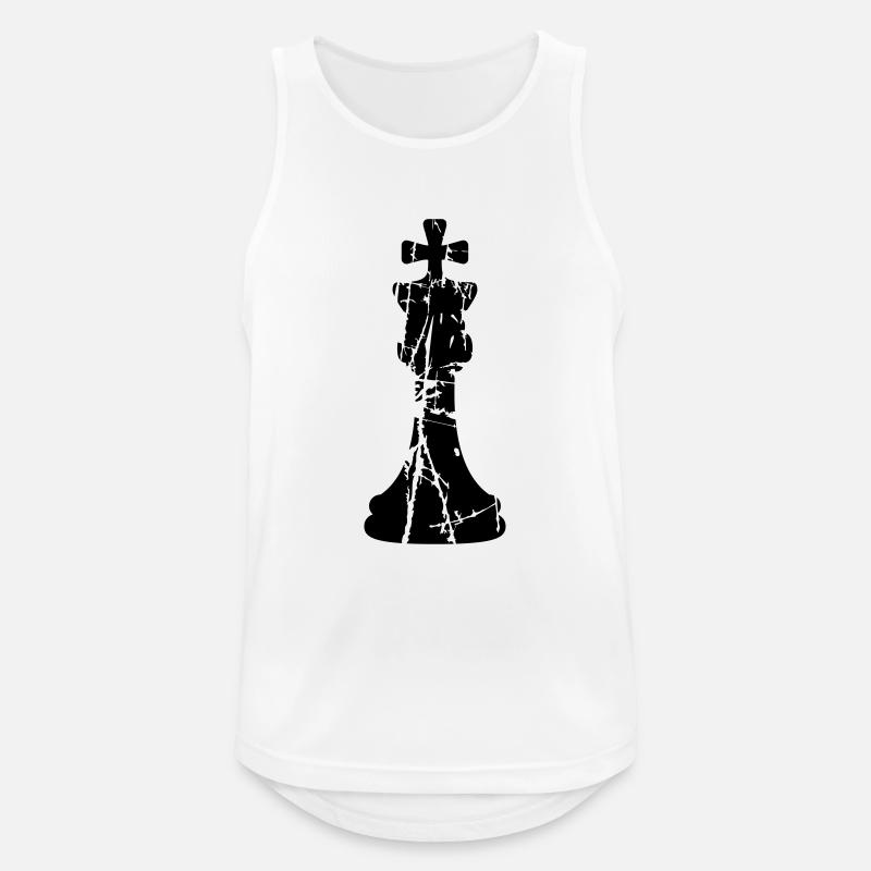 Kratzer Risse Schach - Männer Tank Top atmungsaktiv - Weiß
