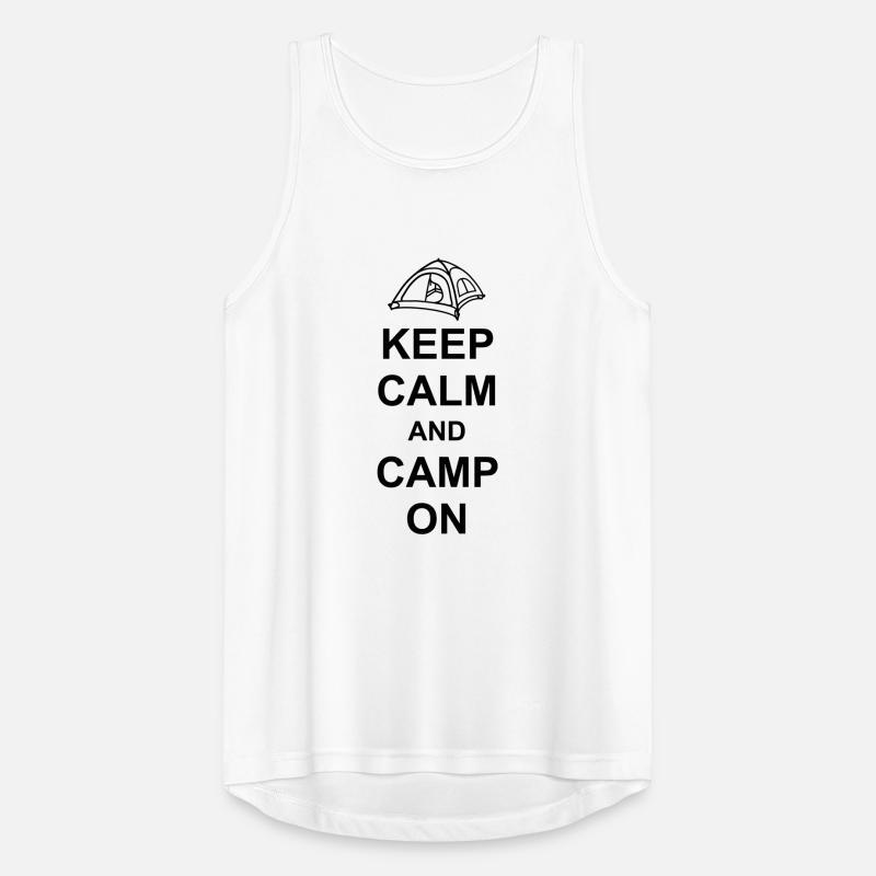 Camping Tent Keep Calm Men's Breathable Tank Top