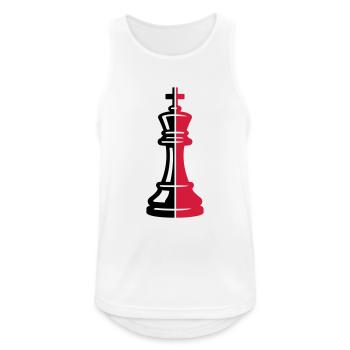 Schach König Figur - Männer Tank Top atmungsaktiv - Weiß - Vorne - Nick (188cm)
