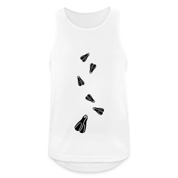Diving Fins Diver silhouette - Men's Breathable Tank Top - white - Front - Nick (188cm)