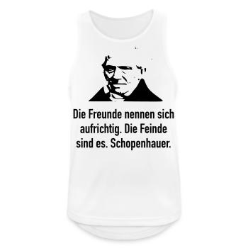 Schopenhauer: Die Freunde nennen sich aufrichtig. - Männer Tank Top atmungsaktiv - Weiß - Vorne - Nick (188cm)