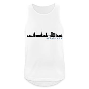 Skyline - Mülheim Ruhr - Männer Tank Top atmungsaktiv - Weiß - Vorne - Nick (188cm)