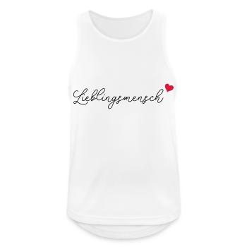 Lieblingsmensch - Männer Tank Top atmungsaktiv - Weiß - Vorne - Nick (188cm)