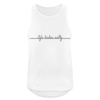 life tastes salty - Männer Tank Top atmungsaktiv - Weiß - Vorne - Nick (188cm)