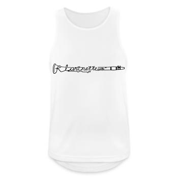 Klarinette (quer) - Männer Tank Top atmungsaktiv - Weiß - Vorne - Nick (188cm)