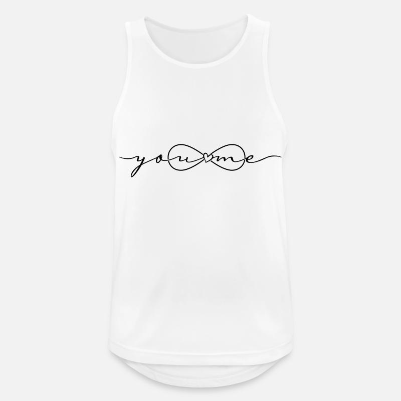 Unendlichkeitssymbol Du und Ich Infinity - Männer Tank Top atmungsaktiv - Weiß