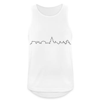 Skyline Mainz - Männer Tank Top atmungsaktiv - Weiß - Vorne - Nick (188cm)