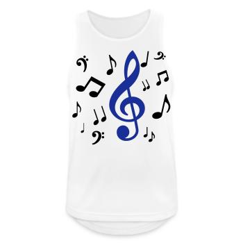 noten - Männer Tank Top atmungsaktiv - Weiß - Vorne - Nick (188cm)