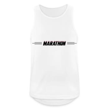 Marathon Running Line - Men's Breathable Tank Top - white - Front - Nick (188cm)