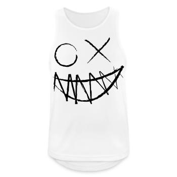 gothic smile emoji - Männer Tank Top atmungsaktiv - Weiß - Vorne - Nick (188cm)