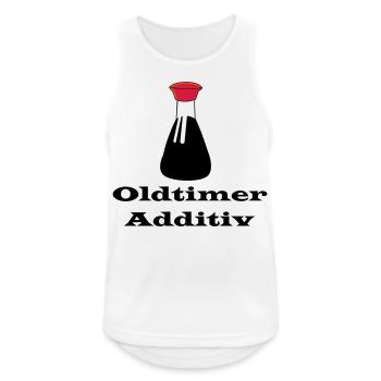 Oldtimer Additiv - Männer Tank Top atmungsaktiv - Weiß - Vorne - Nick (188cm)