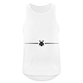Samurai Helm Linie - Männer Tank Top atmungsaktiv - Weiß - Vorne - Nick (188cm)